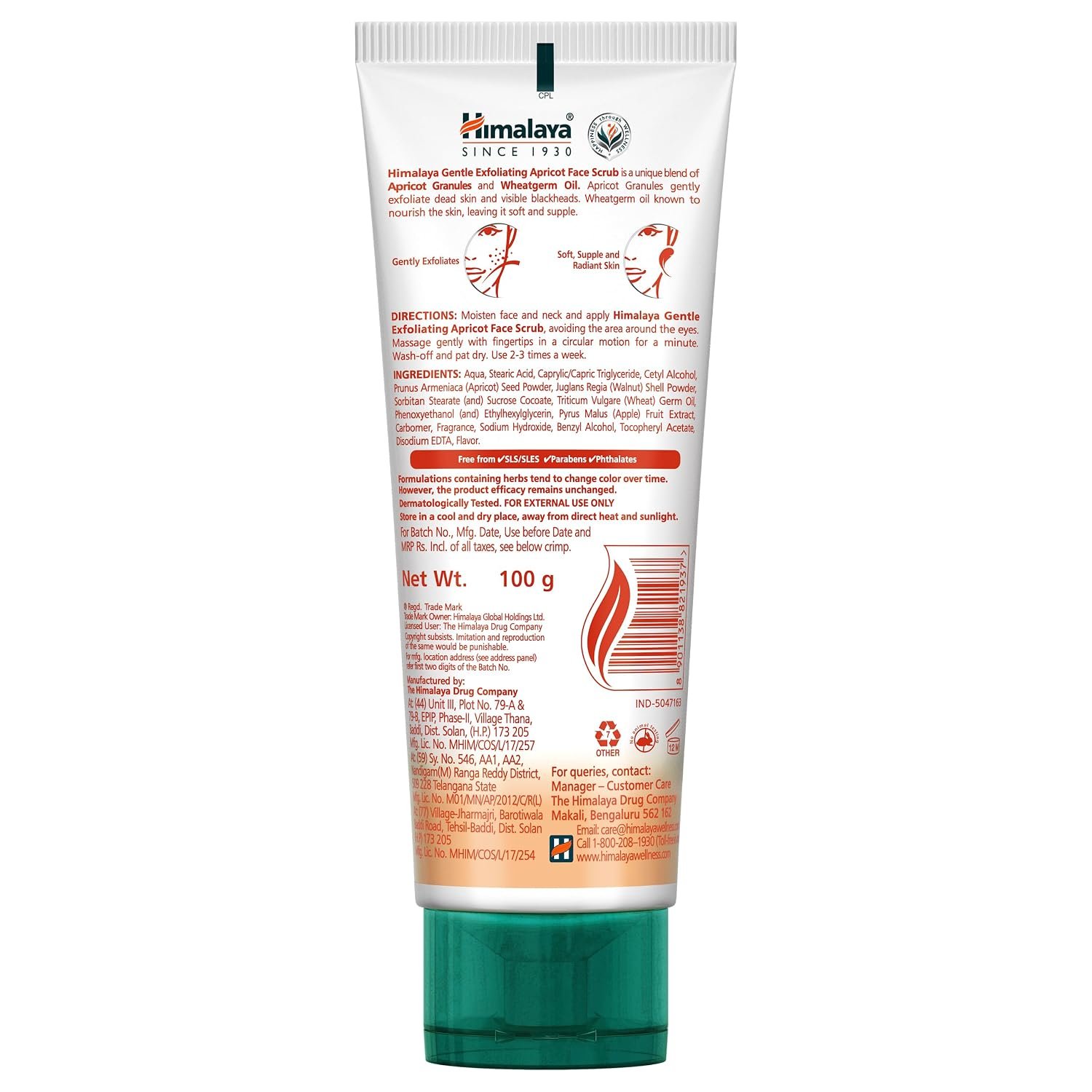 Himalaya Herbals Gentle Exfoliating Apricot Scrub – Facial Scrub for Dead Skin Removal & Smooth Skin, 100g thumbnail