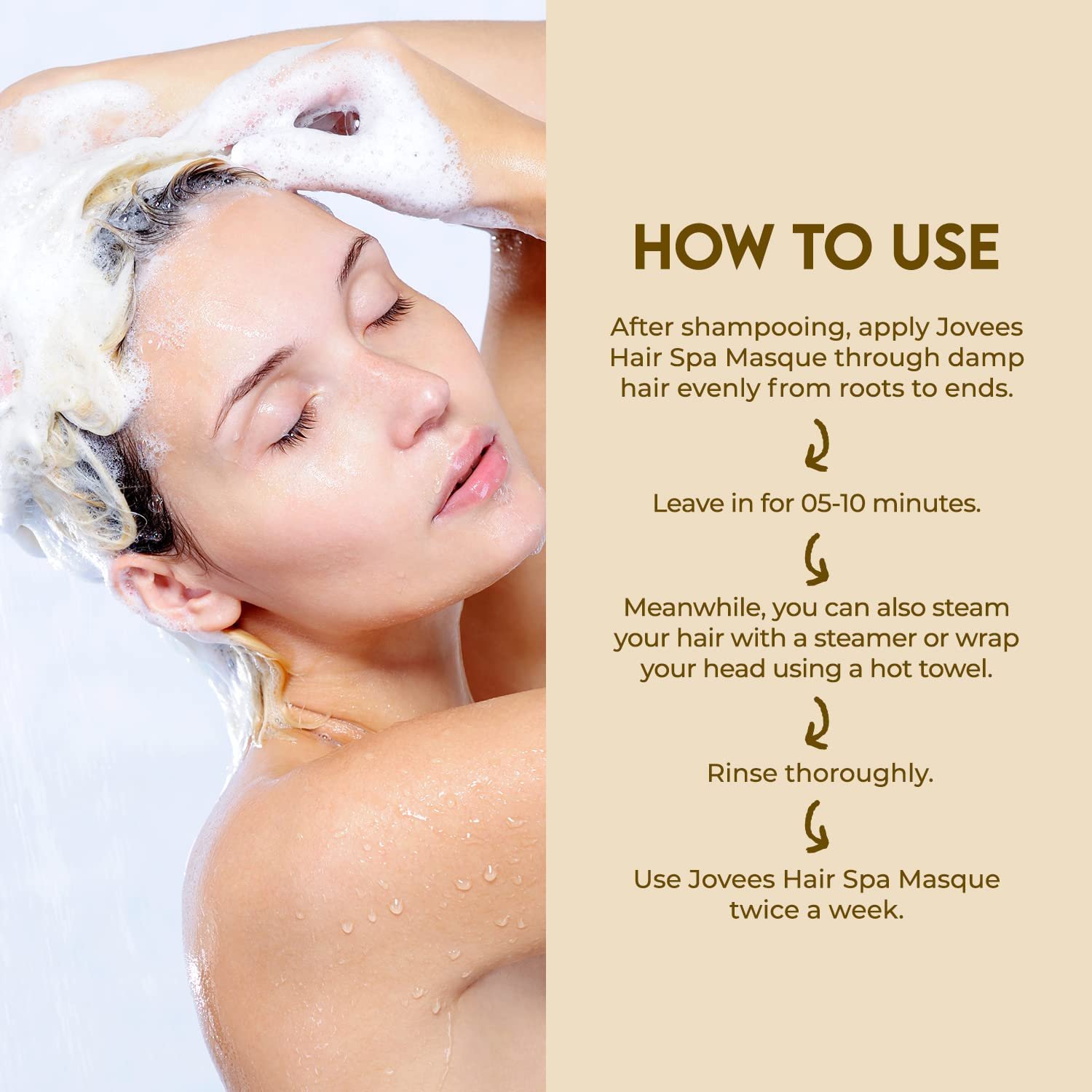 Jovees Herbal Argan Oil Hair Spa Masque For Dry & Damaged Hair | Intense Moisturizing Mask Provides deep conditioning & strength | With Moroccan Argan and Jojoba Oil | 200gm thumbnail