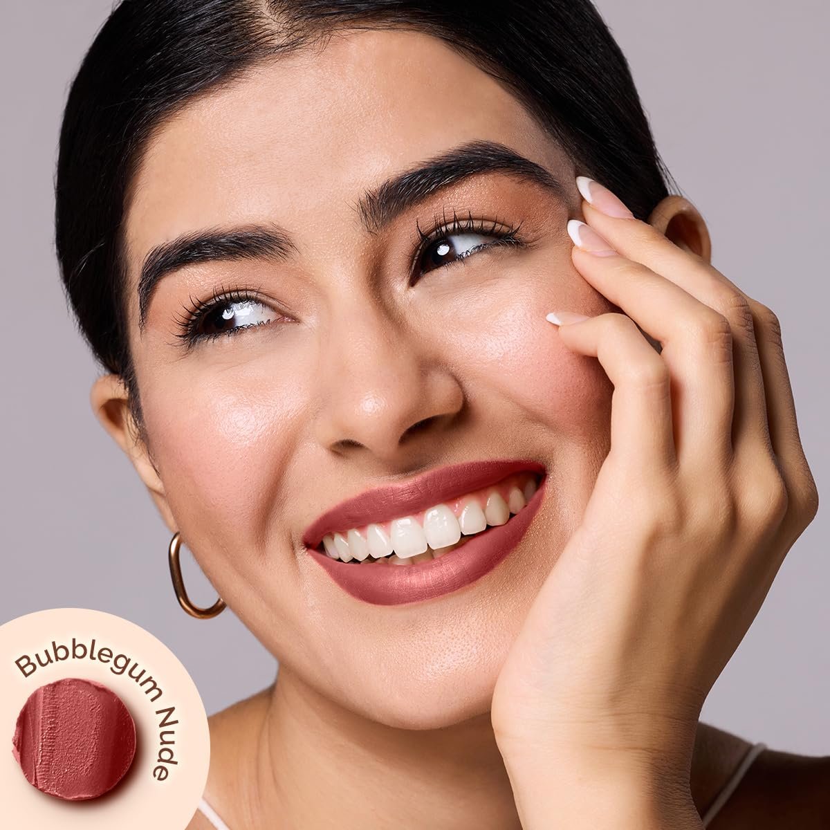Mamaearth Moisture Matte Longstay Lipstick With Avocado Oil & Vitamin E For 12 Hour Long Stay-05 Bubblegum Nude - 2 G thumbnail