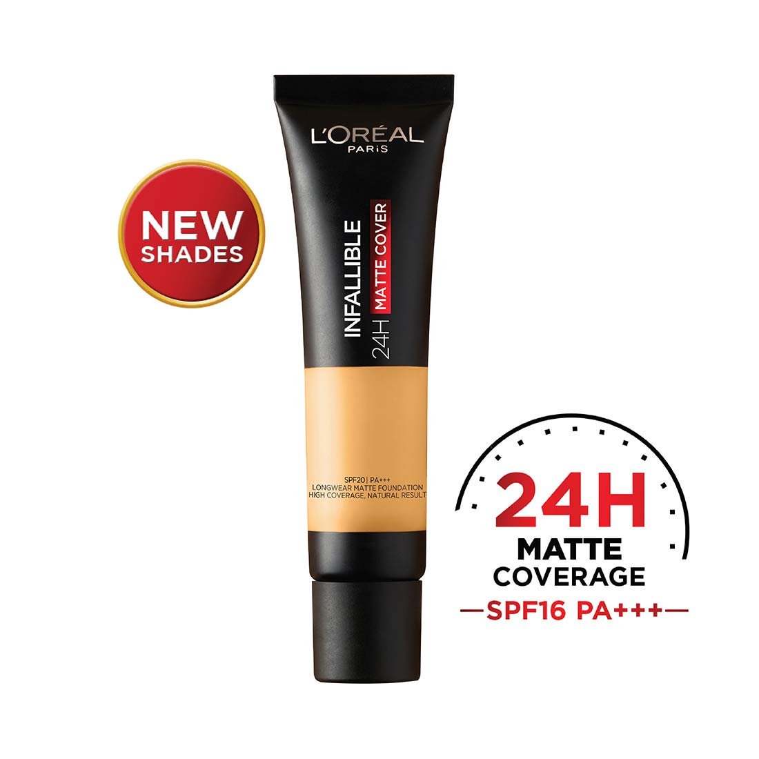 Loreal Paris Infallible 24H Matte Cover Liquid Foundation, 253 Caramel Sand, 35 ml thumbnail