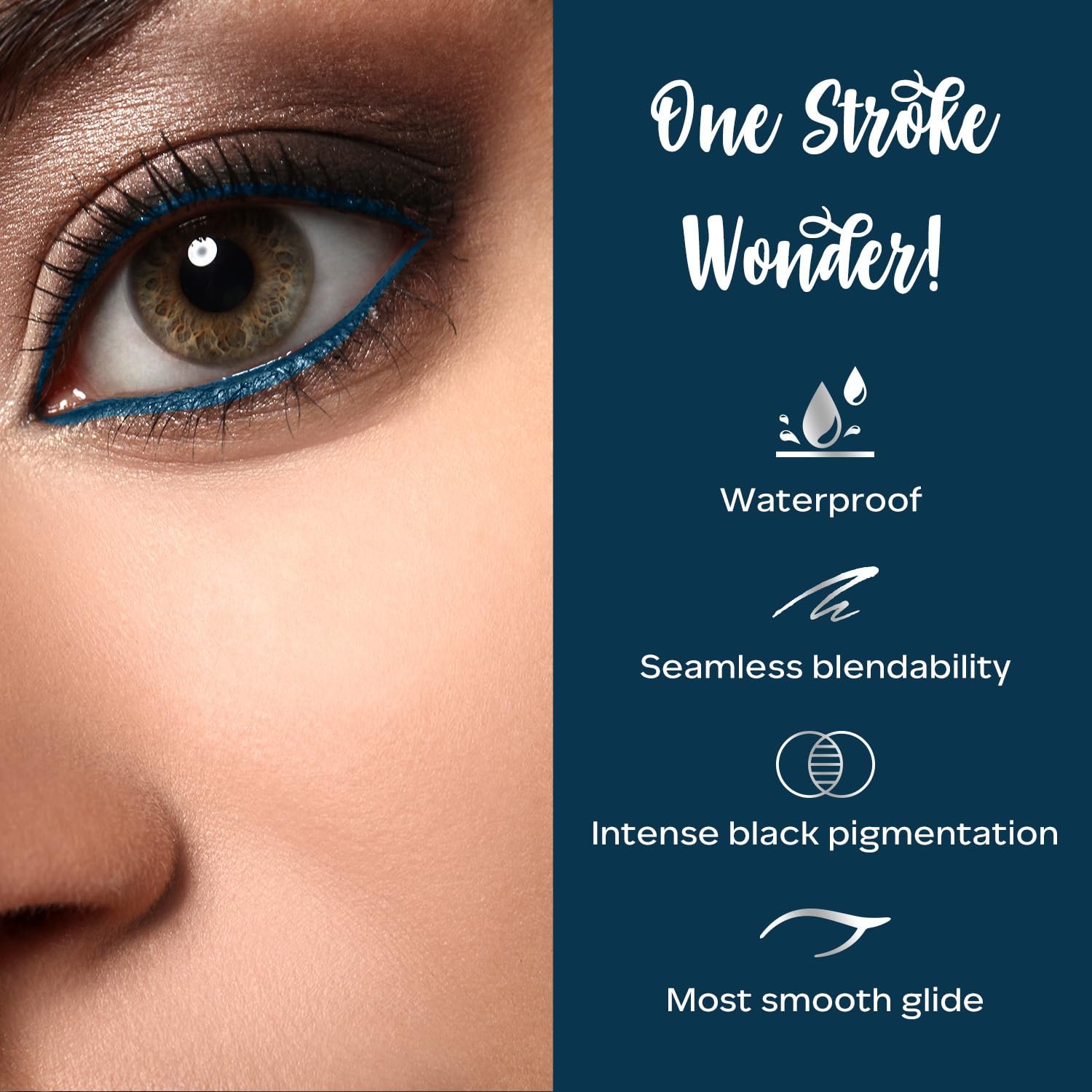 ACES CANADA Ultime Pro Intense Gel Kajal With Smudger & Sharpener - Blue, 1.2 g | 24 Hr Long Stay | Waterproof & Smudgeproof | One Swipe Smooth Application | 3-in-1 Kajal, Eyeliner, Smokey E thumbnail