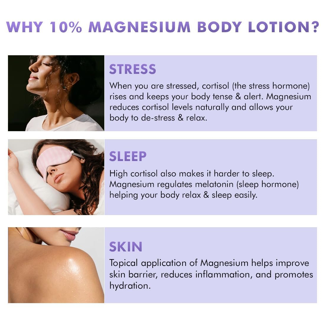 mCaffeine 10% Magnesium Body Lotion 300ml | Stress-Relief & Better Sleep | Mild Vanilla Orchid Fragrance Calms & Soothes |  Deep Moisturization Bodylotion for Men & Women | thumbnail