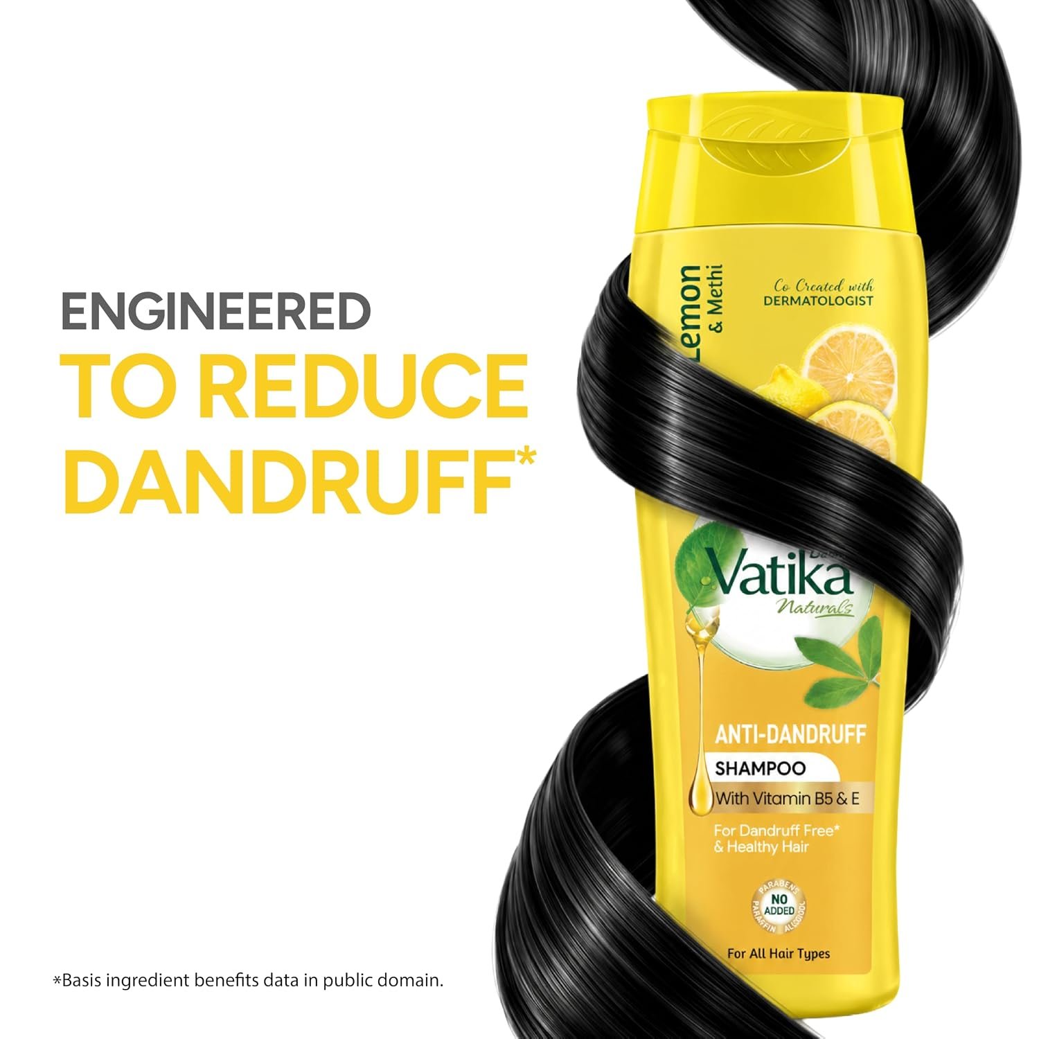Dabur Vatika Naturals Anti Dandruff Shampoo - 640 ml | 7 Natural Herb Extracts | Contains Lemon, Methi & Tea Tree Oil | Exfoliates Flaky Scalp for Dandruff-Free Hair | thumbnail
