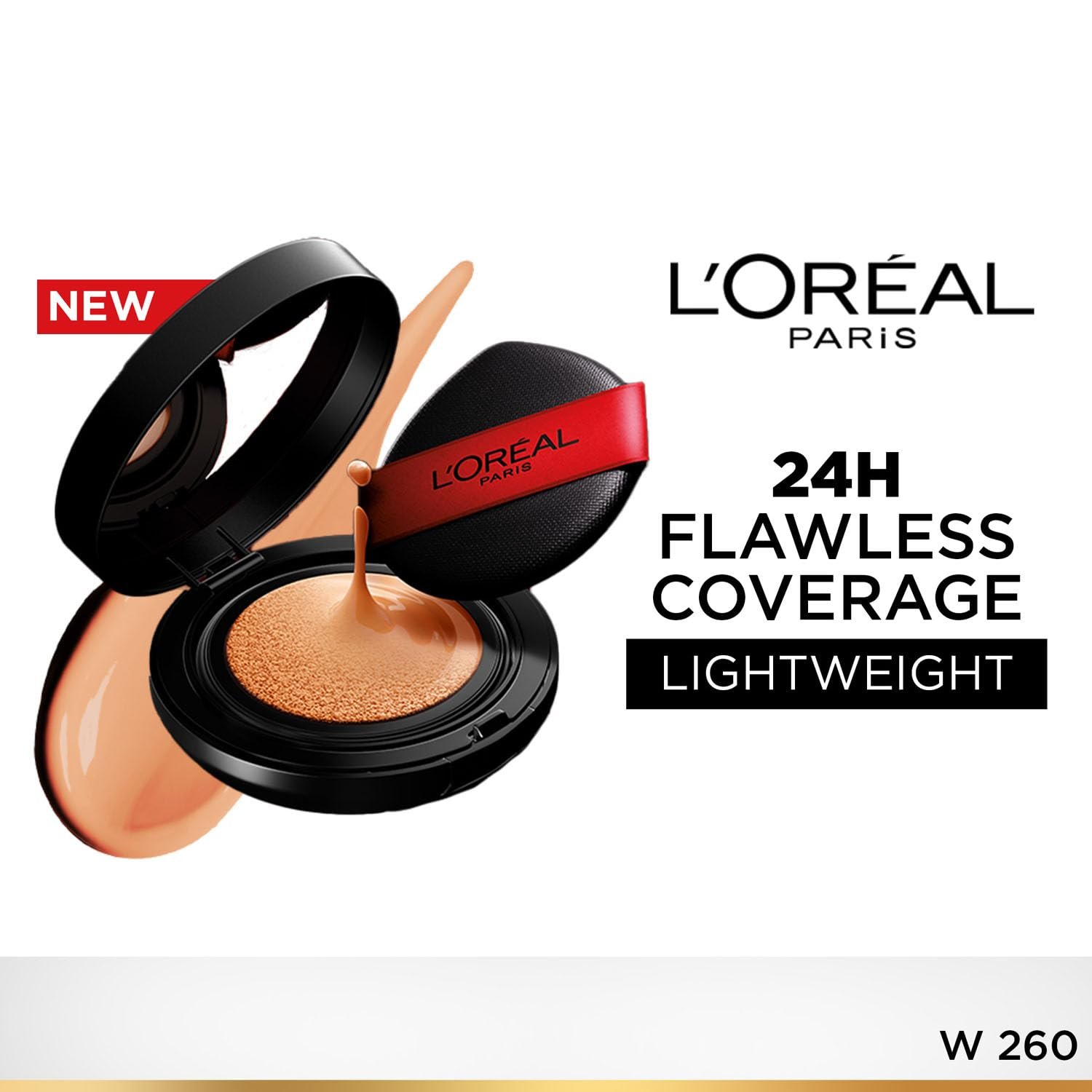 L'Oreal Paris Infallible 24H Cushion Foundation, N260 24H Longwear Soft Matte Cushion Foundation, High Coverage, Lightweight Formula, No Oxidation, Easy To Apply thumbnail