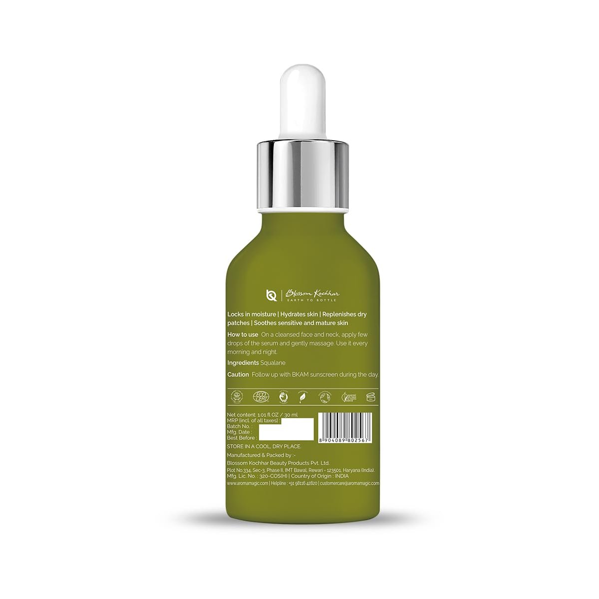 Aroma Magic Squalane Lightweight Face Serum | For Skin Hydration, Provides light Moisturization & Reduces Fine Lines, Restore Dry Patches| 30 ml thumbnail