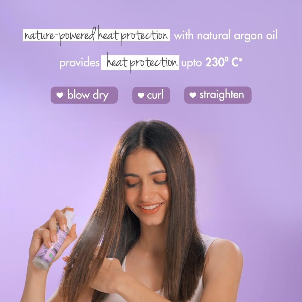 Love Beauty & Planet Argan Oil Heat Protect & Conditioning Mist | Sulfate-Free & Paraben-Free Hair Mist for Heat Protection, Smoothness & Frizz Control | 100ml thumbnail