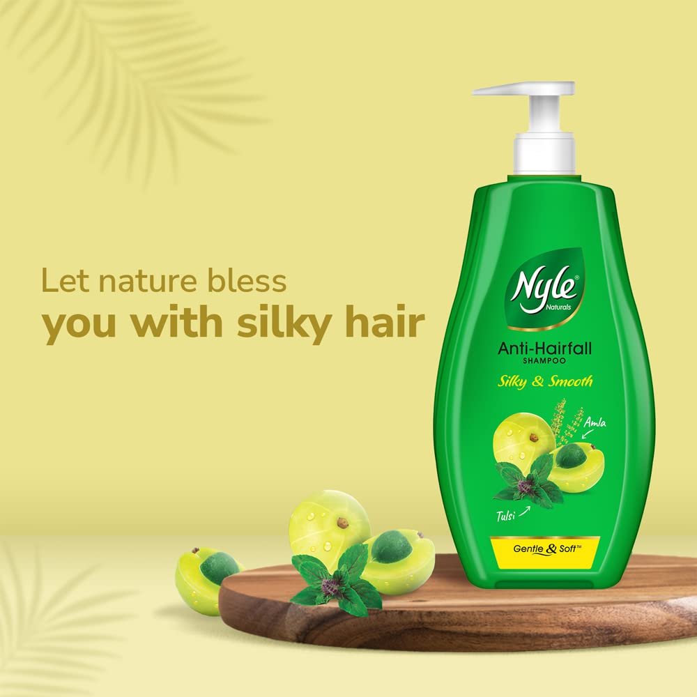 Nyle Naturals Dryness Hydration Shampoo with Tulsi & Aloe Vera | Moisturizing Shampoo for Dry Hair | Helps Cleanse, Hydrate & Soften Hair | 800ml thumbnail