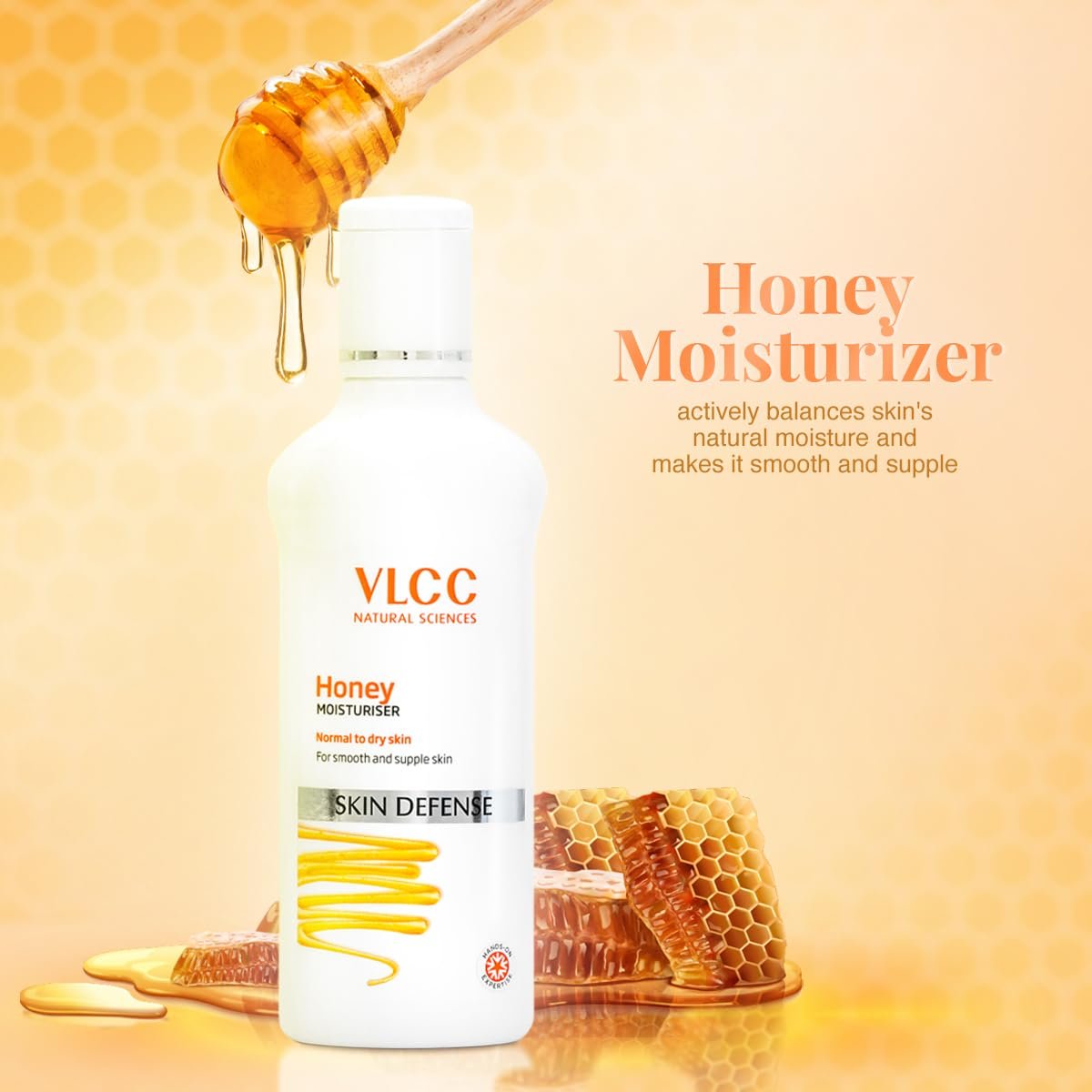 VLCC Honey Moisturiser - 100g - Non-Greasy, Deep Moisturization and Lightweight with Honey, Shea Butter, Fenugreek Extract & Wheat Germ Oil thumbnail