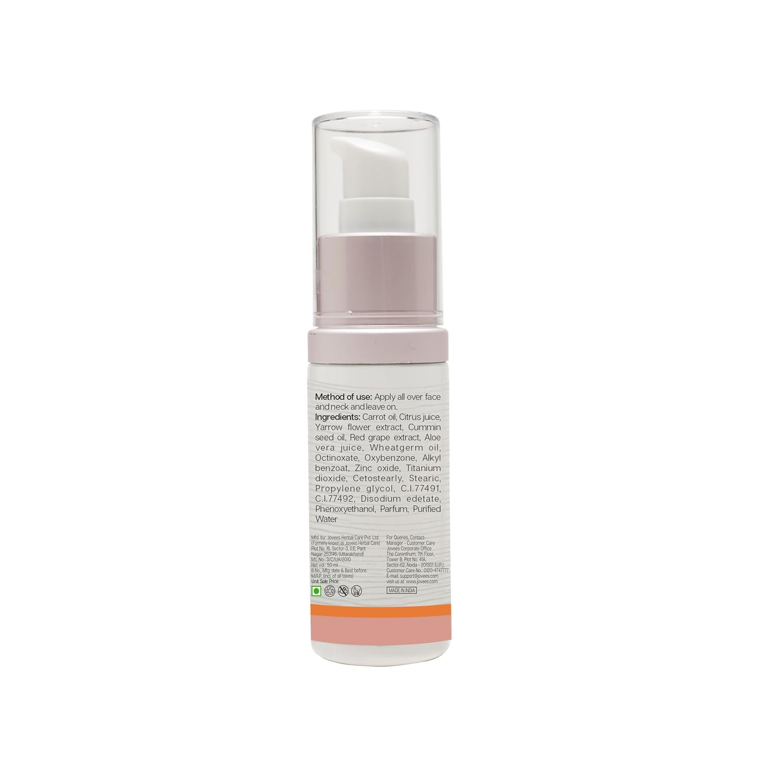 Jovees Sunscreen Sensitive Skin Premium Sun Shield Protective Lotion SPF 40 | Broad Spectrum PA+++ | Matte Tint | Infused with Organic Extracts | Lightweight Sunscreen For Men/Women- 50ML thumbnail