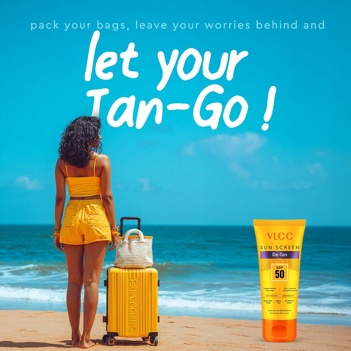 VLCC De-Tan SPF 50 PA+++ Sunscreen Gel Crème- 50g - Detans, Enhances Glow, Protects from UVA, UVB Rays, Help Reduce Dark Patches. thumbnail