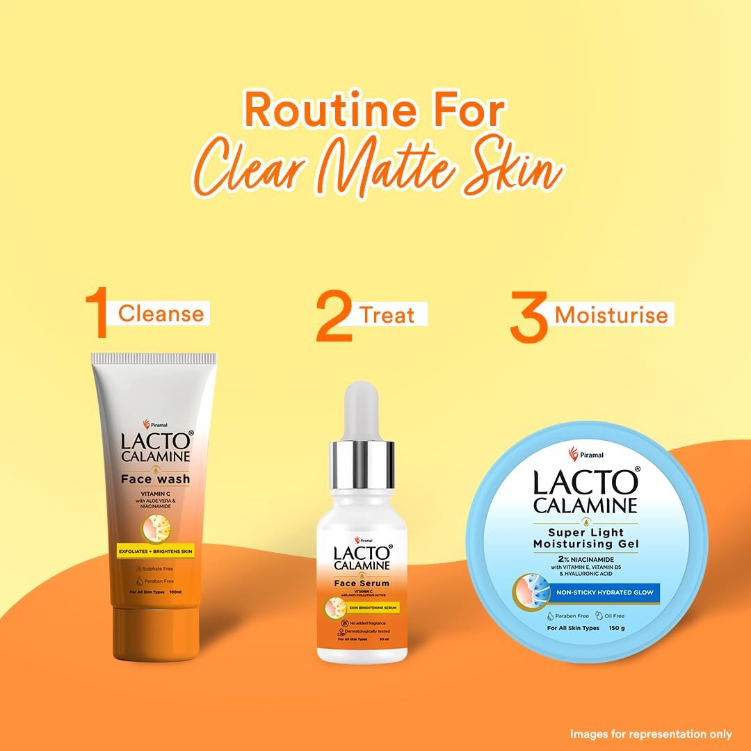 Lacto Calamine Vitamin C Face Serum with 98% Pure Vitamin C Complex & Niacinamide | Brightens Skin, Reduces Dark Spots & Hyperpigmentation | Boosts Glow & Evens Skin Tone |  30ml thumbnail
