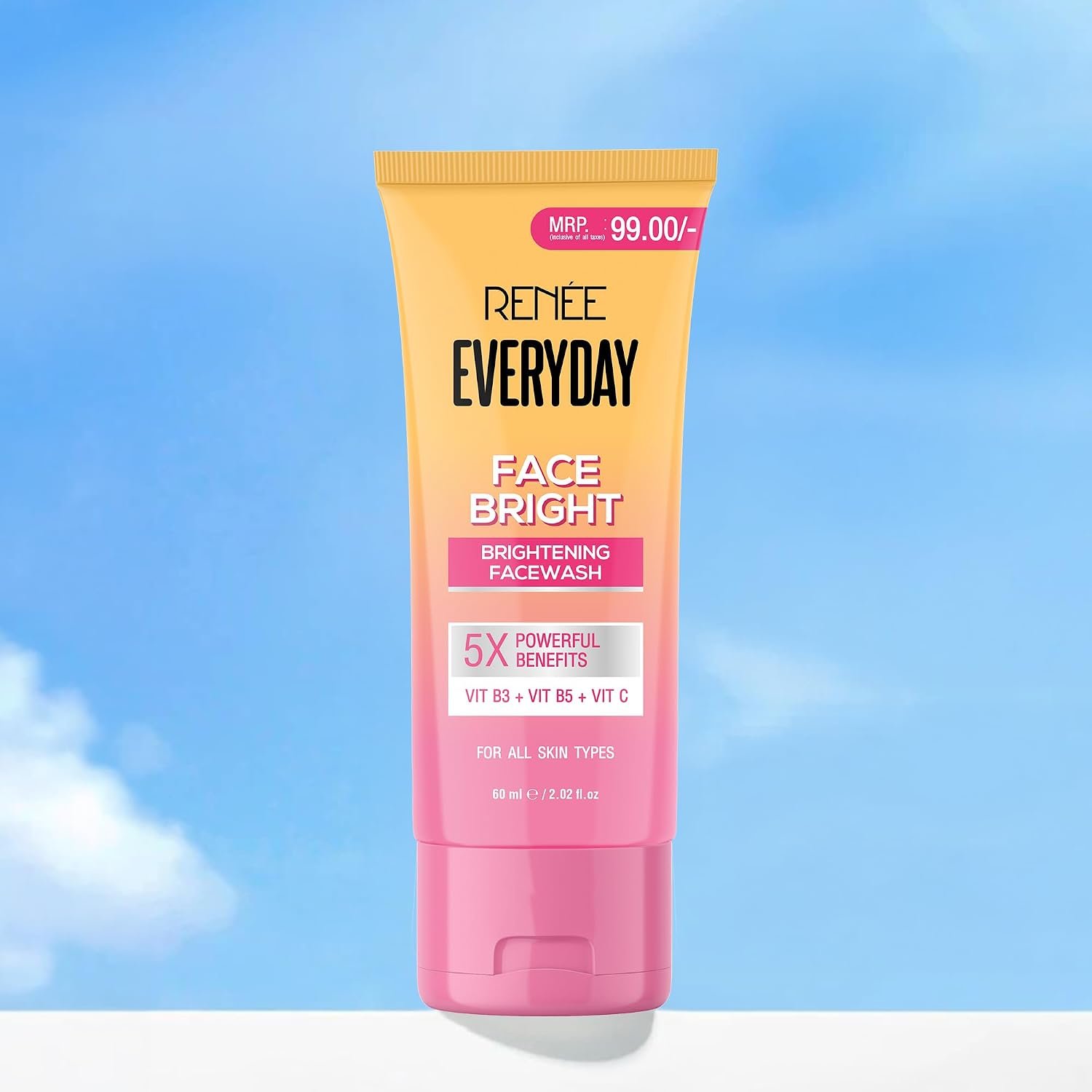 RENEE Everyday Face Bright Gentle Face Wash For Fresh, Clean Skin | Hydrates, Brightens Skin, Reduces Oil | With Vitamin B3, B5, and C | Facewash for Women & Men of All Skin Types | 60 Ml thumbnail