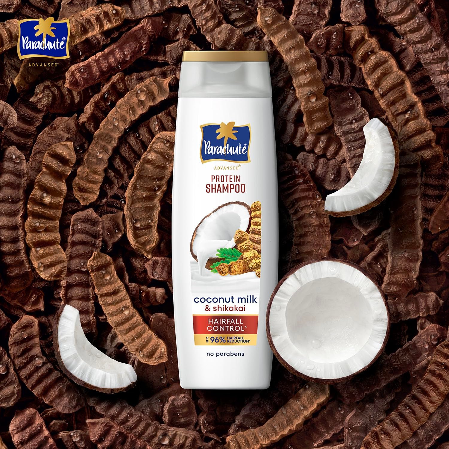 Parachute Advansed Protein Shampoo with Coconut Milk & Shikakai |  Paraben free | For Men & Women |  80ml thumbnail