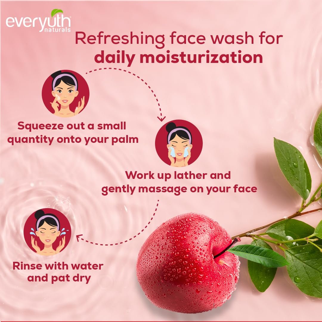 Everyuth Naturals Moisturizing Fruit Gel Face Wash 150g | Refreshing Facial Cleanser | Removes Dirt & Excess Oil | Hydrating Formula for Soft & Fresh Skin | Daily Use thumbnail
