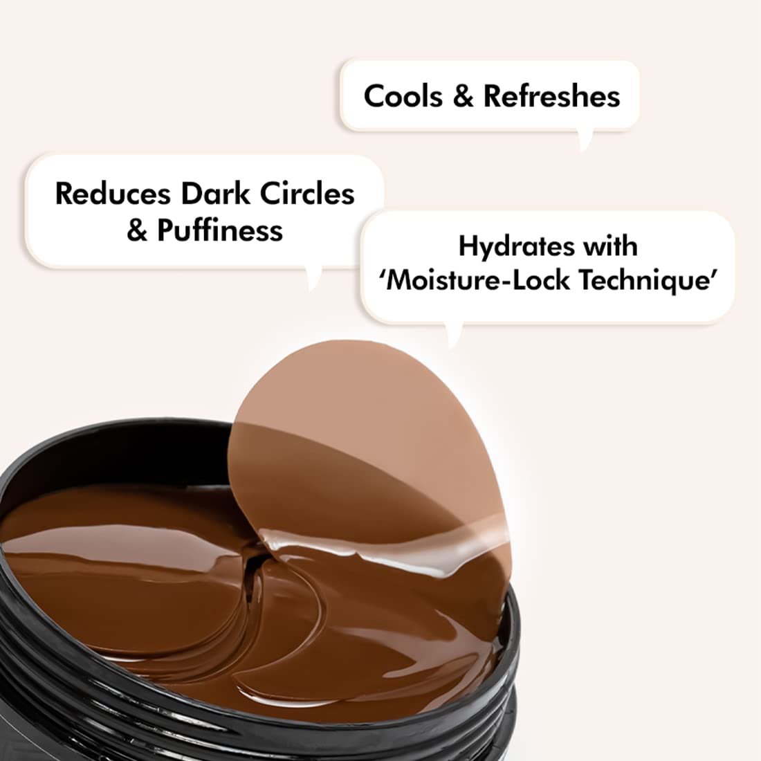 mCaffeine Coffee Hydrogel Under Eye Patches For Dark Circles & Puffiness Reduction |Winter Eye Care Routine | Eye Patch with Caffeine & Hyaluronic Acid |  30 Pairs thumbnail