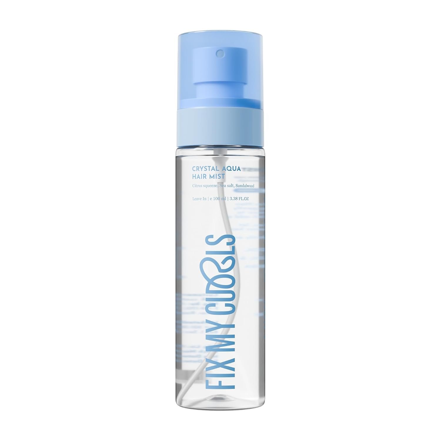 Fix My Curls Hair Mist Fragrance | Crystal Aqua Scent | Notes of Cirtus, Salt, Musk |Alcohol Free & Unisex | 100ml