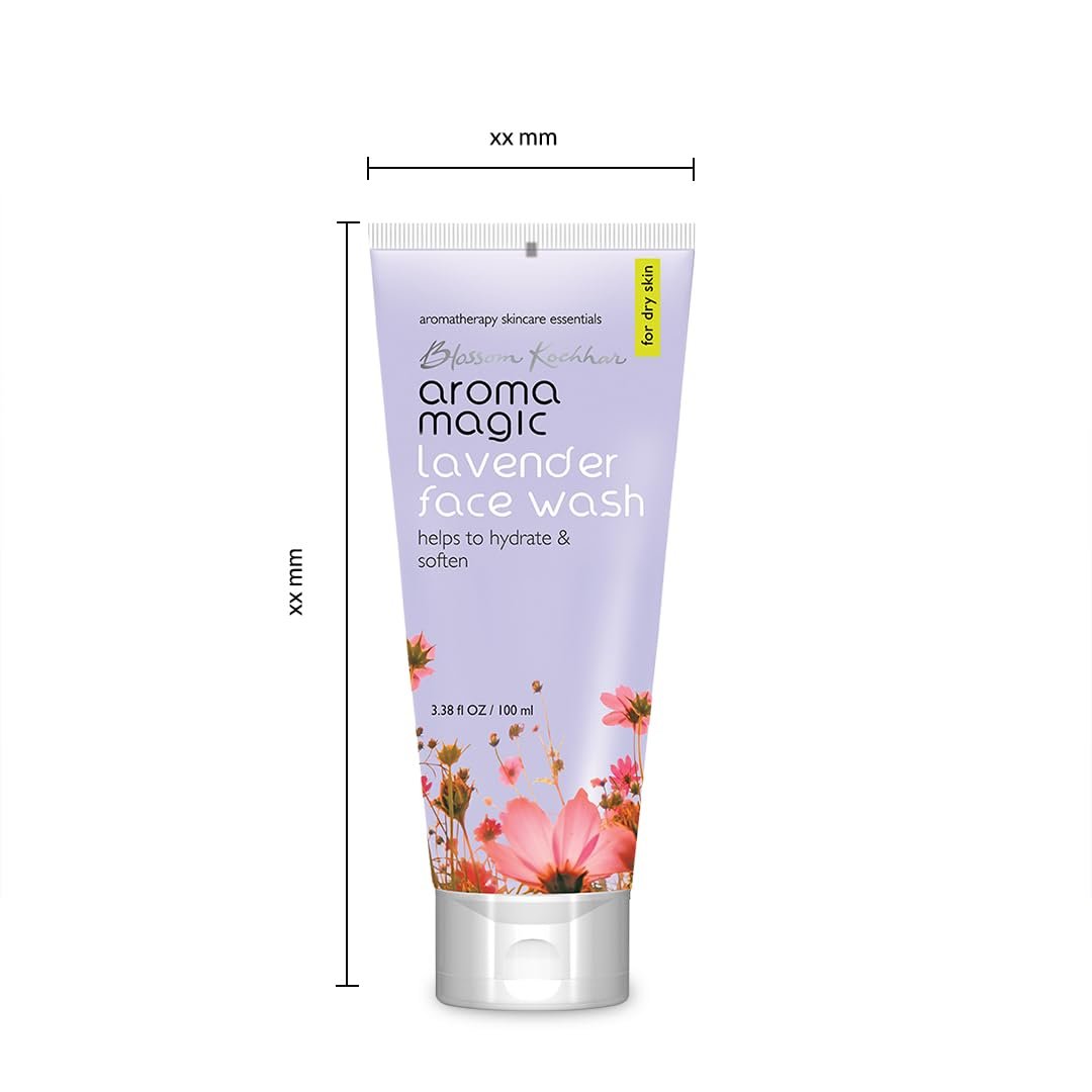 Aroma Magic Lavender Face Wash – Hydrating & Nourishing Cleanser with Rose Oil & Orange Extract for Dry & Sensitive Skin – 100ml thumbnail