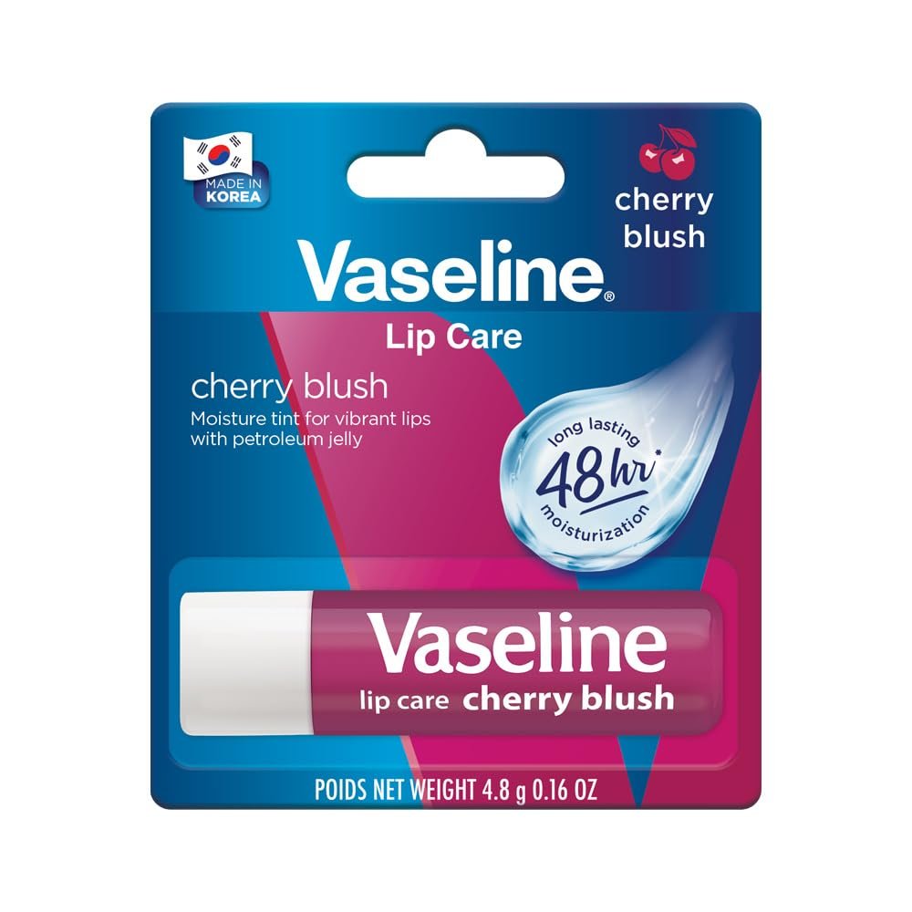 Vaseline Lip Care | Cherry Blush Tinted Lip Balm Stick | up to 48Hr moisturization | with petroleum jelly & Vitamin E | made in South Korea | 4.8g thumbnail