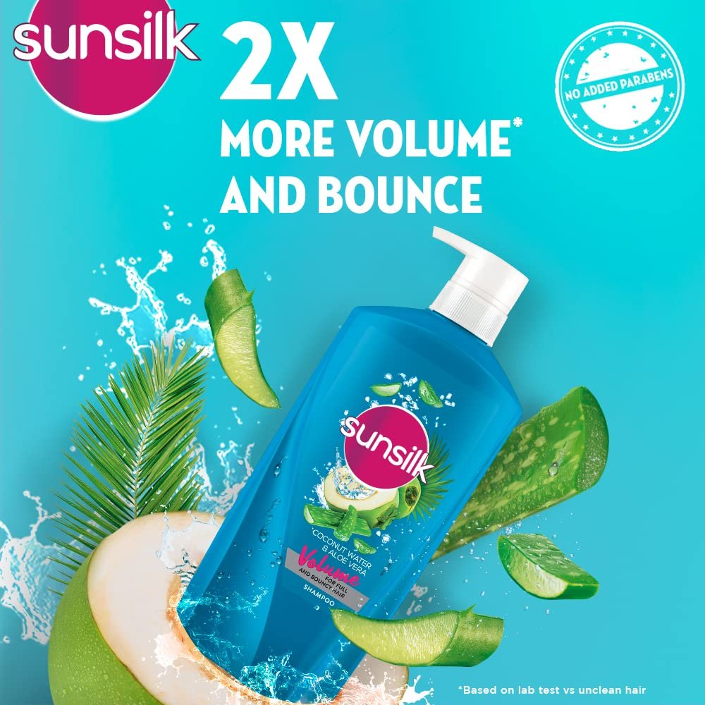 Sunsilk Coconut Water and Aloe Vera Volume Shampoo for Voluminous and Bouncy Hair 700 ml thumbnail