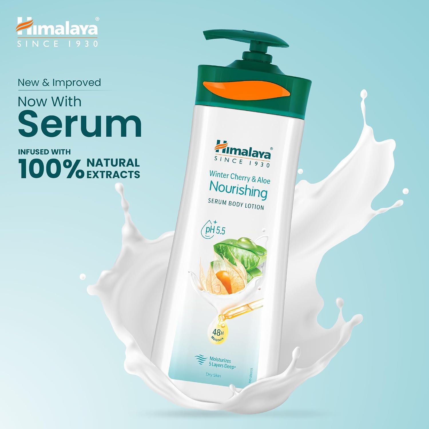 Himalaya Winter Cherry & Aloe Nourishing Serum Body Lotion| 400ml| Winter Cherry | Aloe Vera Extracts| Heals & Nourishes Dry Skin | thumbnail