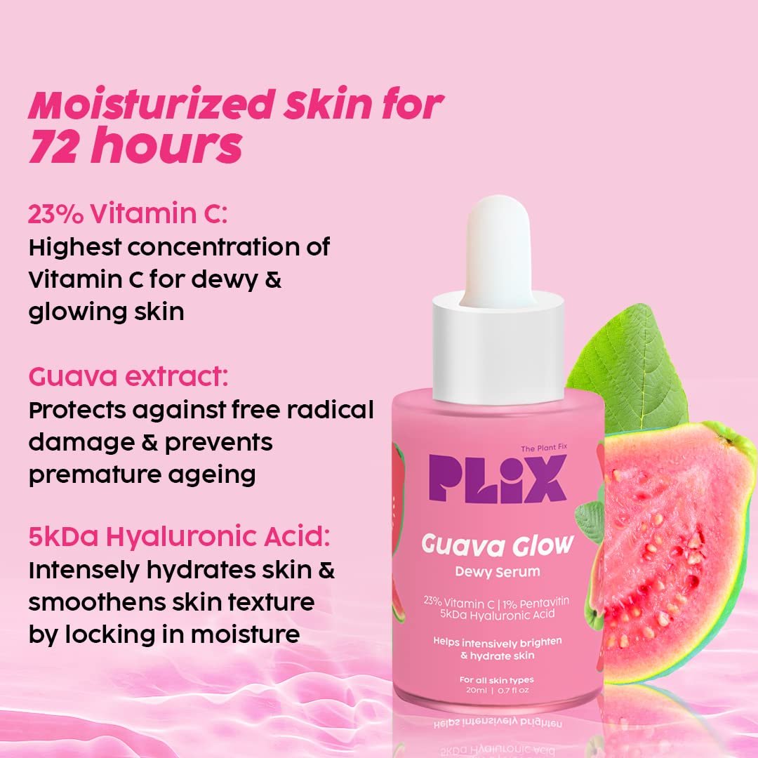 PLIX - THE PLANT FIX 23% Vitamin C Guava Face Serum for Skin Brightening, Clear, Glowing & even toned complexion, 20ml thumbnail