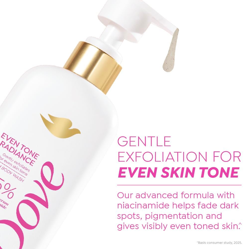 Dove Even Tone Radiance Serum Body Wash|5% Radiance Serum with Niacinamide| Gently exfoliates for even skin tone | Paraben & SLS free | 300 ml thumbnail