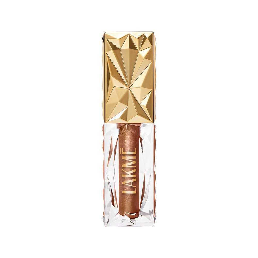 Lakme Be-jewel Satin Eye Tint |One-Step Liquid Eyeshadow | Air light Mousse Texture Waterproof- 07 Hazel 4.5ml