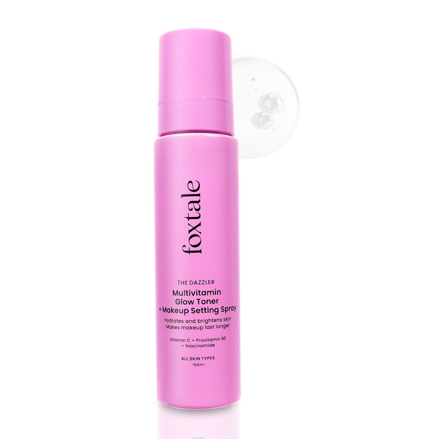 Foxtale Multivitamin Glow Toner & Makeup Setting Spray with Vitamin C & Niacinamide, Hydrating Toner for Glowing Skin, Alcohol-Free, For All Skin Types, 150 ml thumbnail