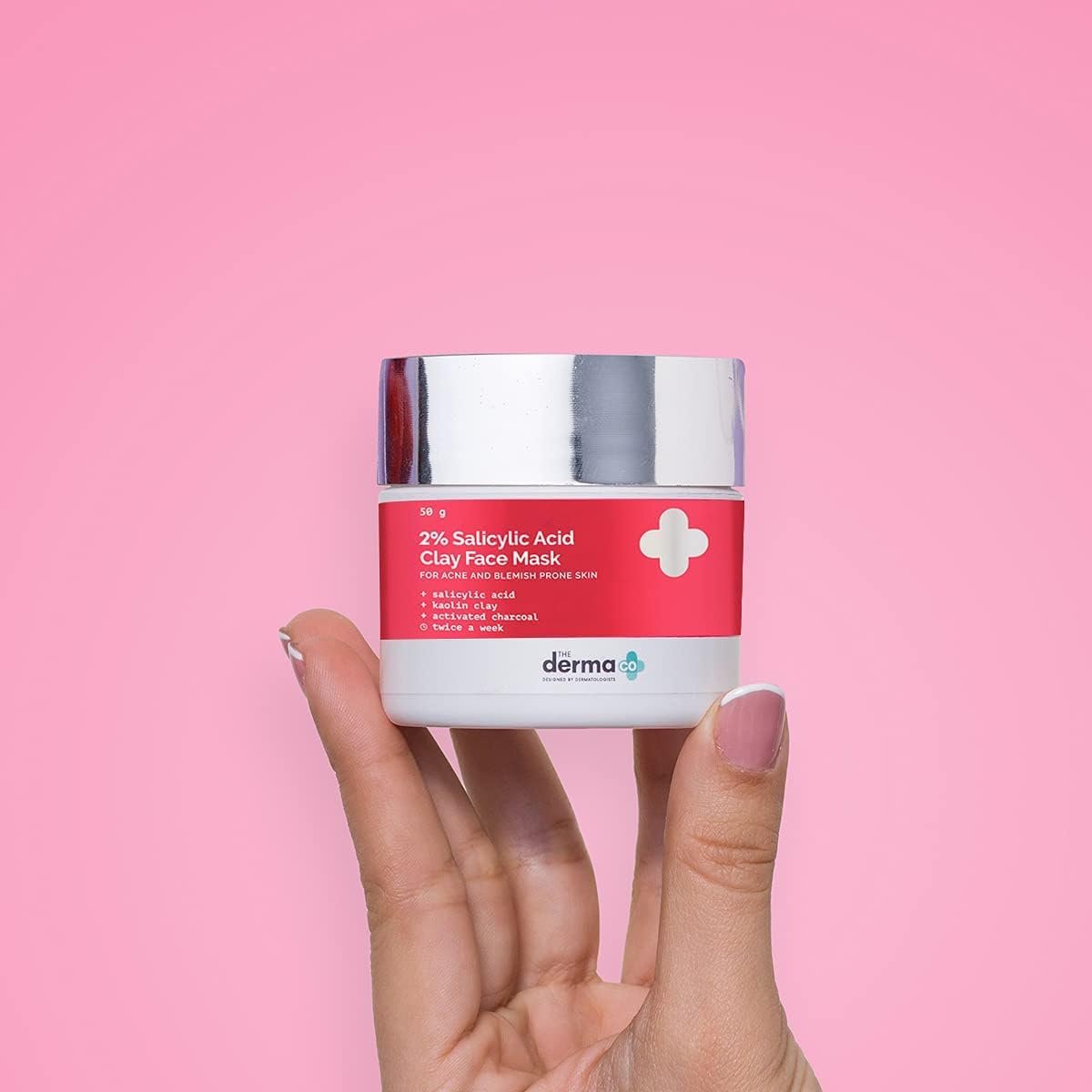 The Derma Co 2% Salicylic Acid Clay Face Mask for Men and Women for Acne & Blemish Prone Skin - 50 g(dermaco) thumbnail