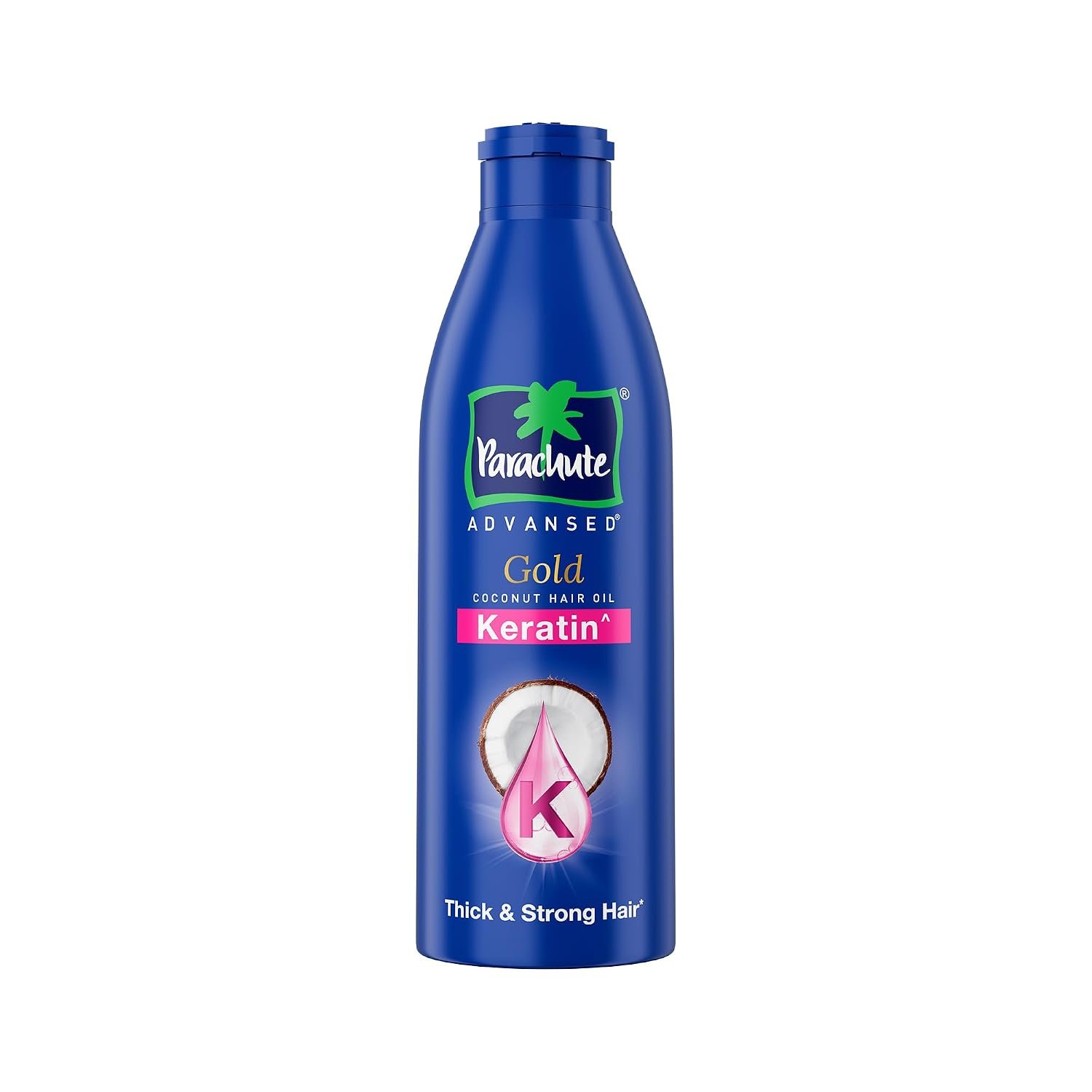 Parachute Advansed Gold Keratin Coconut Hair Oil | Thick & Smooth Hair| No Paraben or Silicone | 300ml