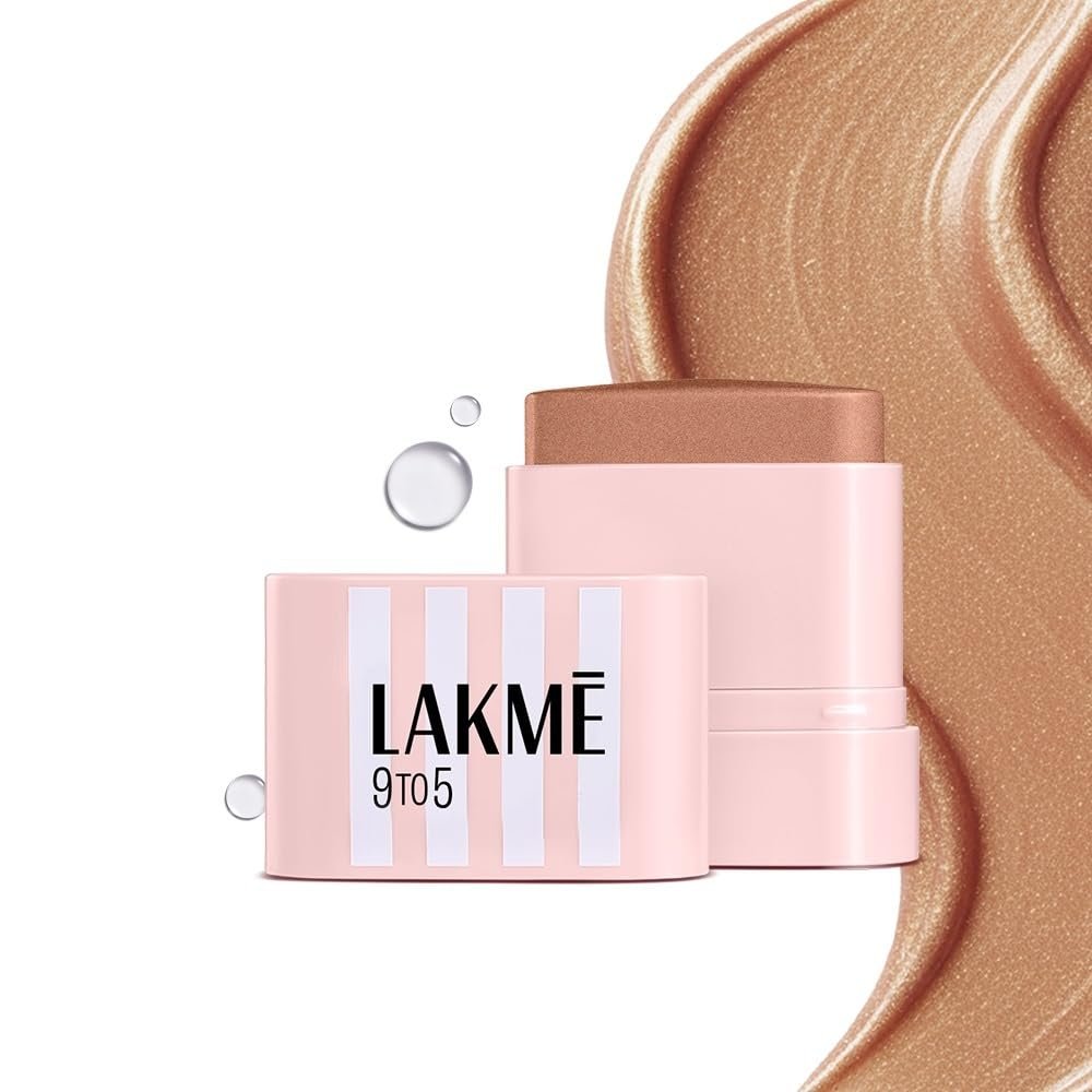 Lakme 9to5 Hya Beach Edit SPF Highlighter Golden Getaway, Creamy Texture, Travel Friendly, 8.6g