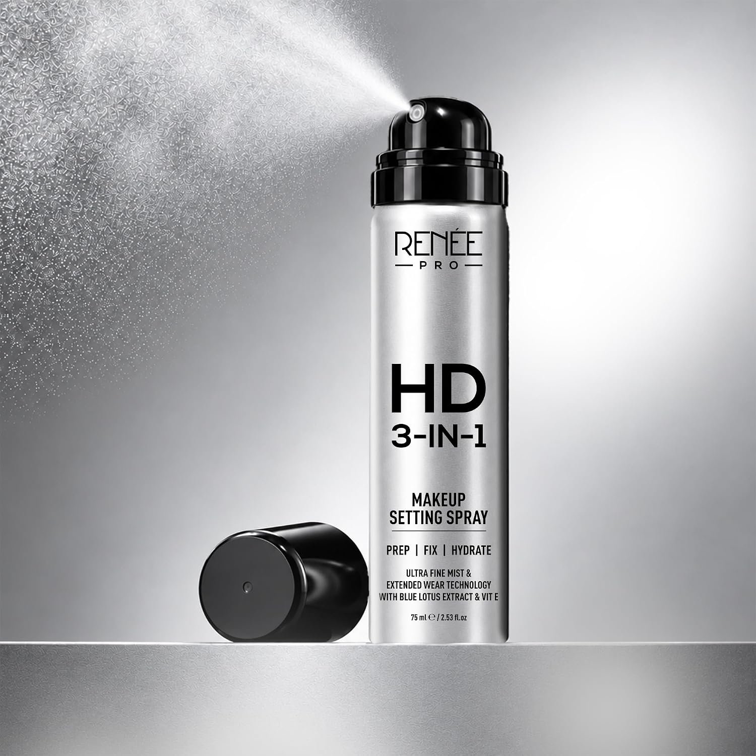 RENEE PRO HD 3-in-1 Long-Lasting Makeup Setting Spray | Preps & Hydrates Skin, Locks Makeup Up To 12 Hours | Water-resistant, Smudge-resistant & Quick-Drying | 75ml thumbnail