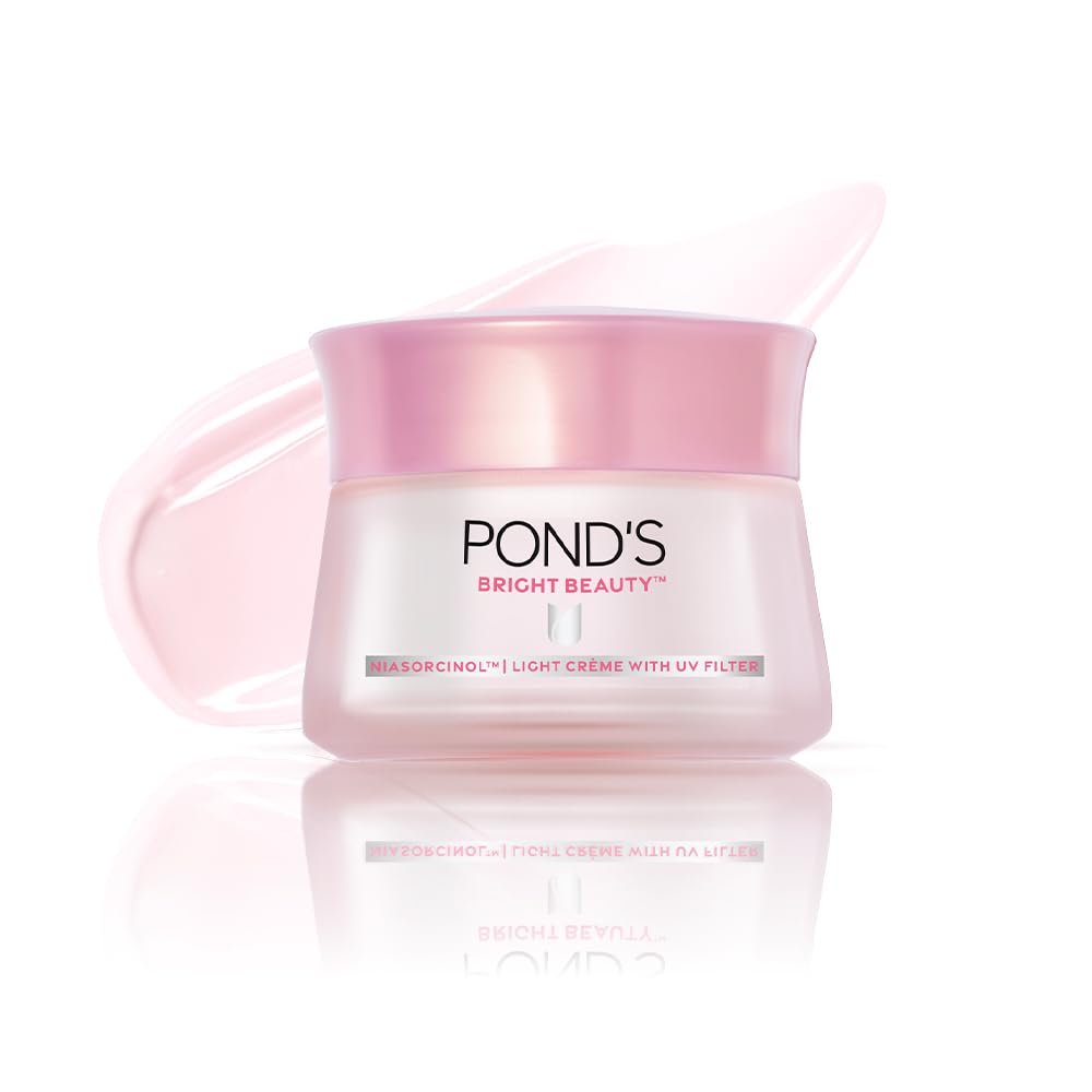 Pond's Bright Beauty Light Cream with UV Filter | Niasorcinol | 100x Better than Vitamin C | Niacinamide | Fades Dark Spots, Brightens Skin, 50g thumbnail
