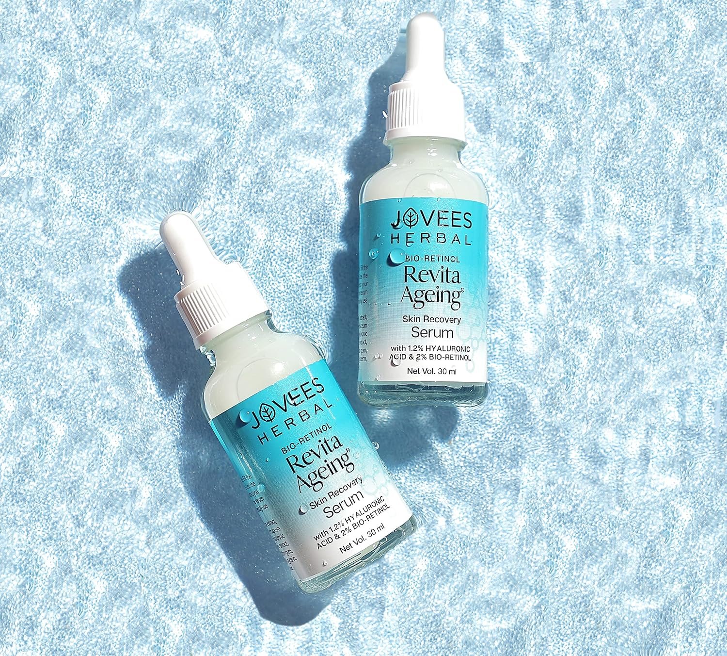 Jovees Herbal Bio-Retinol Revita Ageing Face Serum For Younger-Looking & Spotless Skin | Anti-Aging | Reduces Fine Lines & Wrinkles With Hyaluronic Acid | All Skin Type 30ml thumbnail