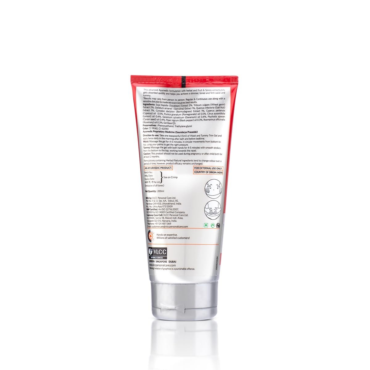 VLCC Shape Up Waist & Tummy Trim Gel - 200g | For a Flatter and Firmer Waist | Helps tone Muscles and Stubborn Fat | Helps break down Cellular Fat thumbnail
