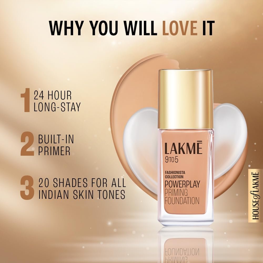 LAKMÉ Powerplay Priming Foundation, Natural, Flawless Finish 25ml thumbnail