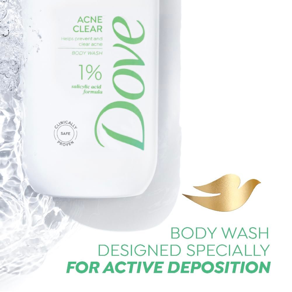 DOVE Acne Clear Serum Body Wash, 300 ml, for Clearer Skin, with 1% Salicylic Acid, Reduces Blemishes and Breakouts, Sulfate-Free, Dermatologist Approved thumbnail