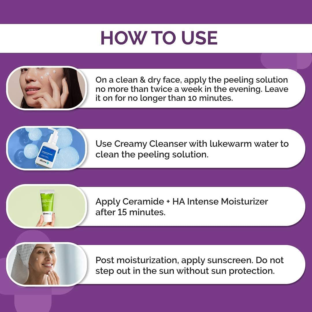 The Derma Co 30% AHA + 2% BHA Peeling Solution | Repairing & Exfoliating | Makes Skin Glow | Cleanses Pores | 30 ml thumbnail