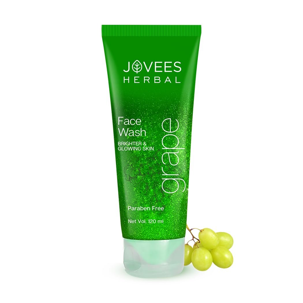 Jovees Herbal Grape Face Wash With Grape Seed & Orange Peel Extracts | For Brighter & Glowing Skin | Reduces Uneven Skin Tone & Fine Lines | For All Skin Types 120ml thumbnail