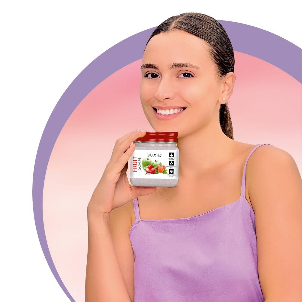 DR.RASHEL Beauty Elixirs Fruit exfoliator For Face & Body (380 Ml) | All Skin |Cleanser Scrub For Deep Exfoliation | Dead Skin Remover | Tan Removal | Blackhead Remover thumbnail