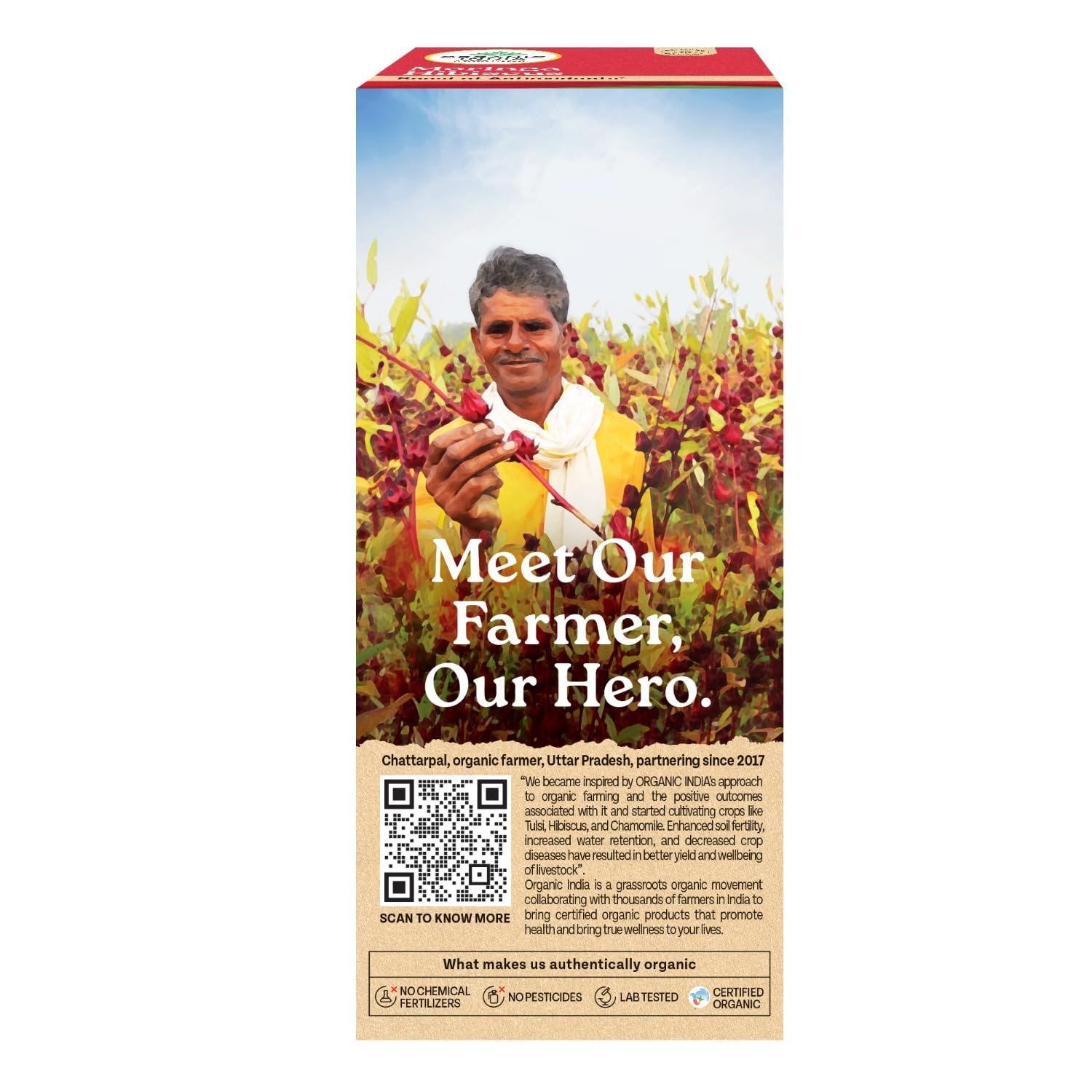 A TATA Product - Organic India Moringa Hibiscus Infusion, 25 Tea Bags, Certified Organic, Antioxidant-Rich, Caffeine-Free, Whole Herb Blend thumbnail