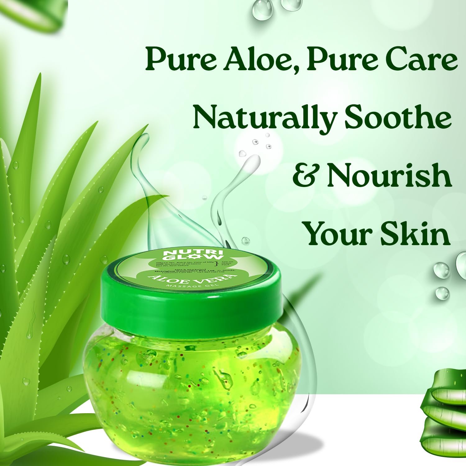 NutriGlow Aloe Vera Gel | Face Moisturizer for men and women100 thumbnail