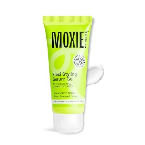 Moxie Beauty Flexi Styling Serum Gel | Medium Hold & 94% Users Reported Frizz Reduction | Non-Crunchy, Non-Sticky | For Frizzy, Dry, Wavy, Curly Hair | Sulphate, Paraben & Silicone Free|50ml