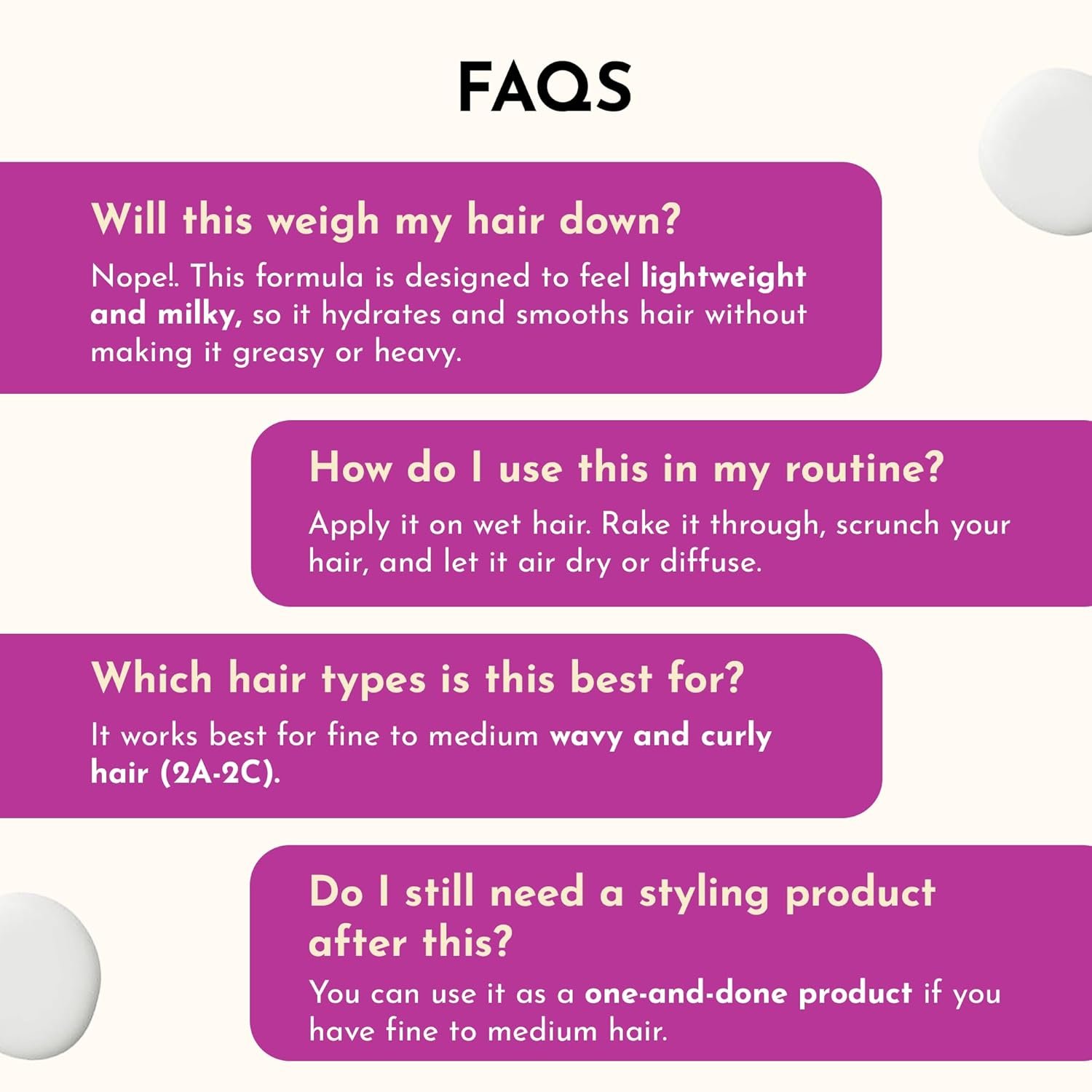 Fix My Curls Milky Leave In Serum | Frizz Control | Wavy Hair | 30ml Lightweight leave-in that controls frizz while keeping hair bouncy and soft. thumbnail