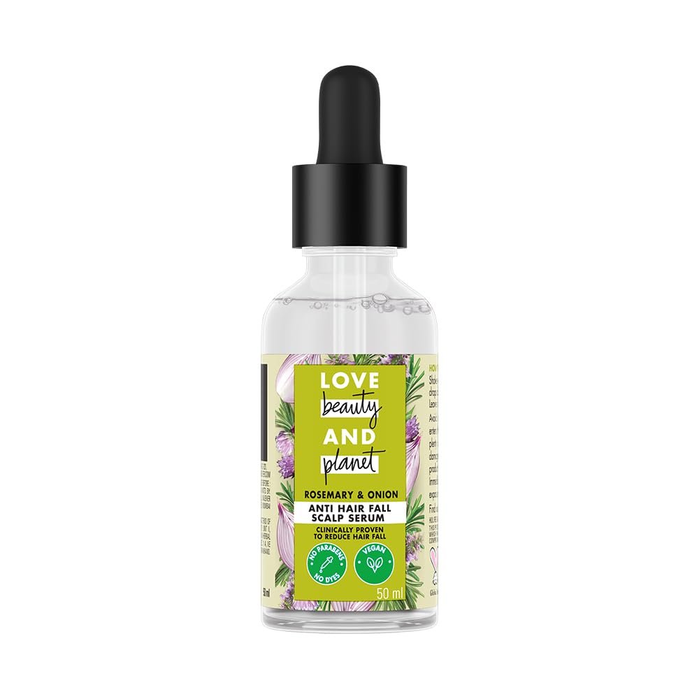 Love Beauty & Planet Onion, Rosemary & Dynagen Anti-Hairfall Scalp Serum | Targeted Scalp Care for Stronger, Fuller & Healthy-Looking Hair | Paraben-Free Formula | 50ml thumbnail