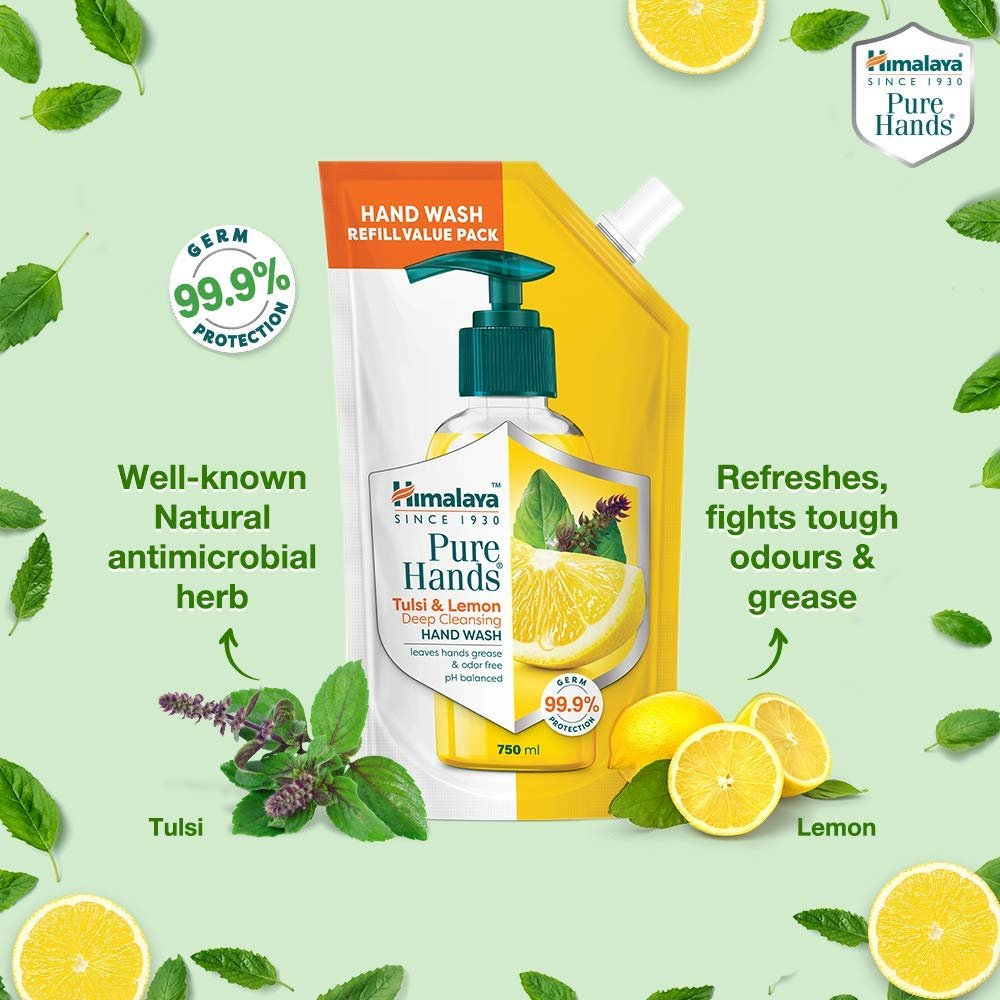 Himalaya Pure Hands | Deep Cleansing Tulsi and Lemon Hand Wash Refill - 750 ml thumbnail