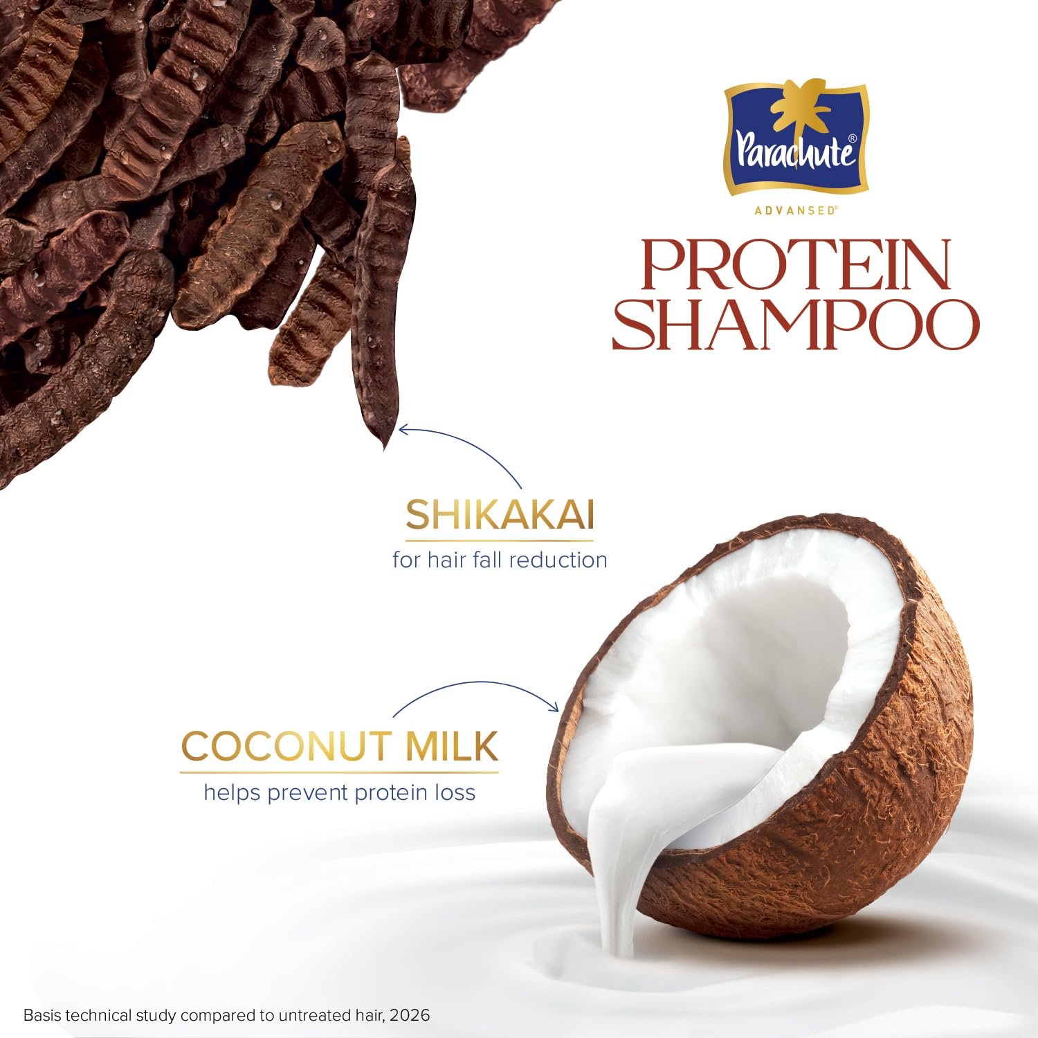 Parachute Advansed Protein Shampoo with Coconut Milk & Shikakai |  Paraben free | For Men & Women |  80ml thumbnail