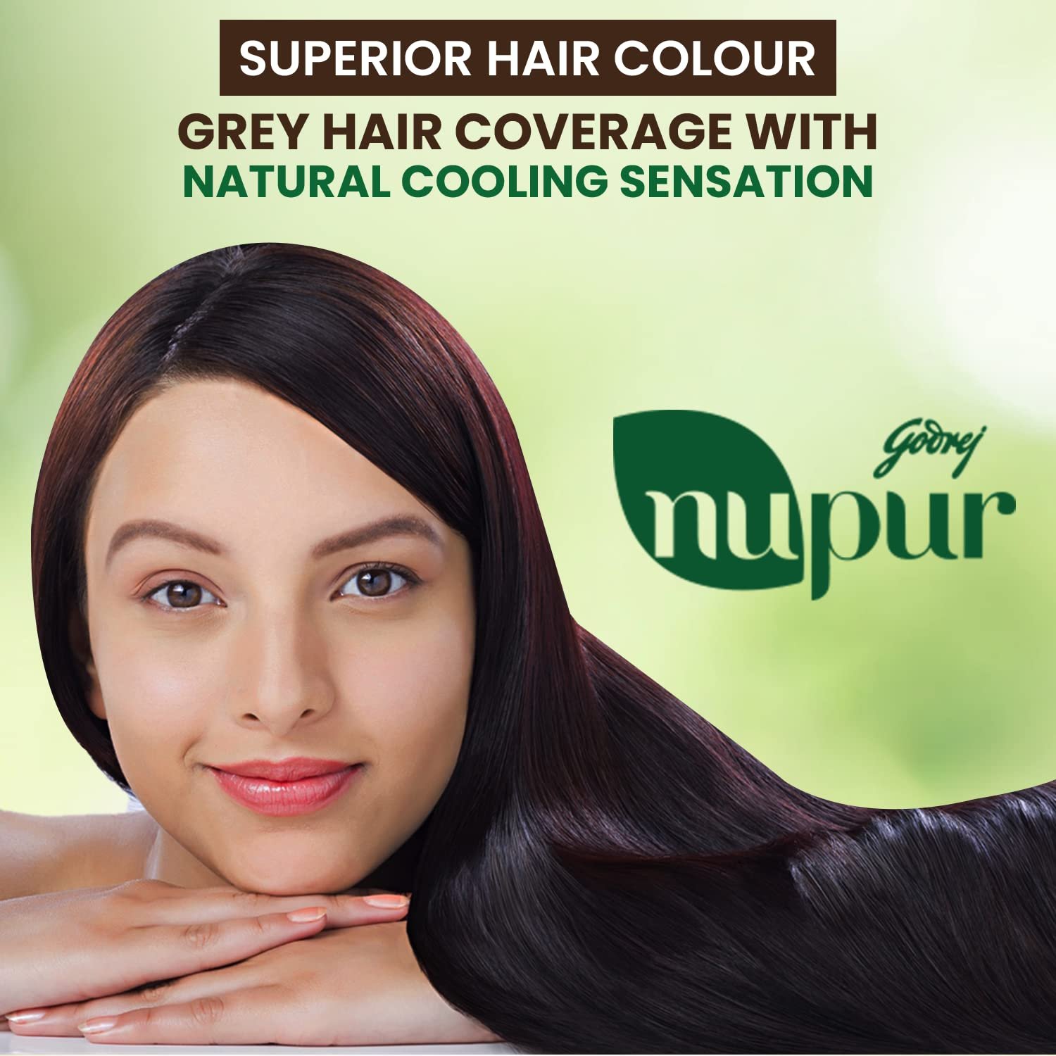 Godrej Nupur 100% Pure Henna Powder for Hair Colour (Mehandi) | for Hair, Hands & Feet (500g) thumbnail