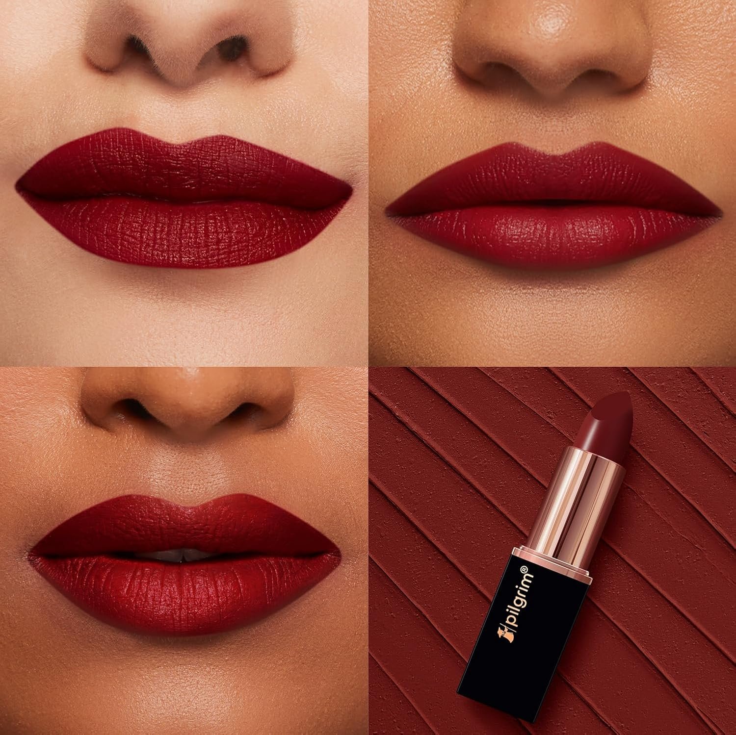 Pilgrim Matte Bullet Lipstick Intense Colour Transferproof & Smudgeproof Maroon Affair-23 thumbnail