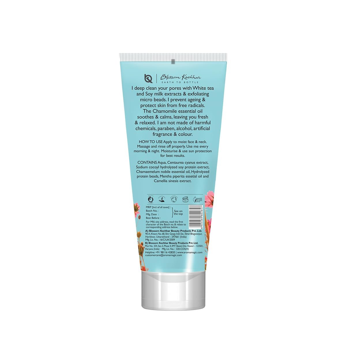 Aroma Magic Pollution Defence Face Wash with White Tea & Chamomile – Deep Pore Cleanser with Soya Milk & Exfoliating Micro Beads for All Skin Types, 100ml thumbnail
